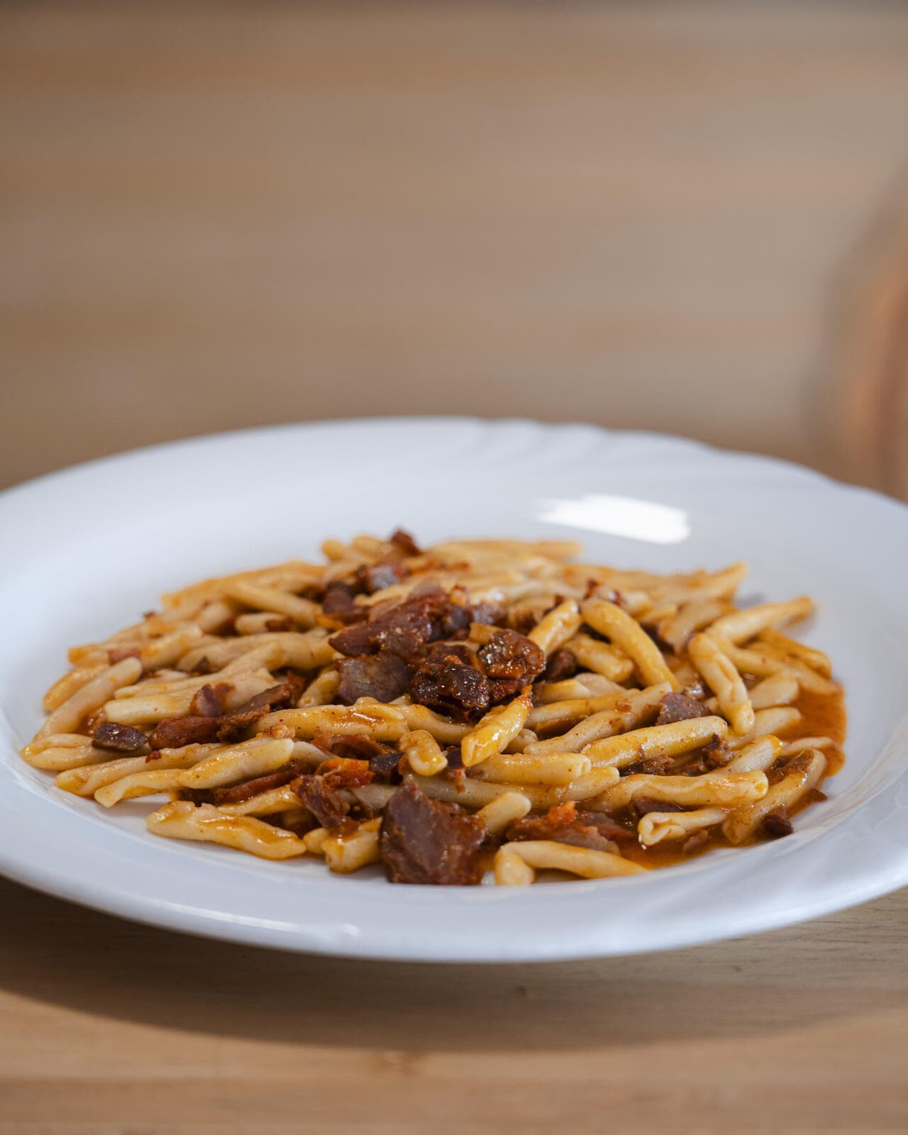 Piatto di cavatelli al pomodoro presso Ristobirreria La Quercia